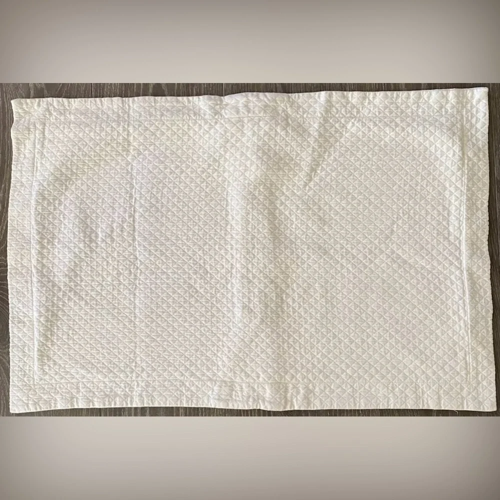 RESTORATION HARDWARE White 100%Cotton Diamond Matelasse king Sham.
